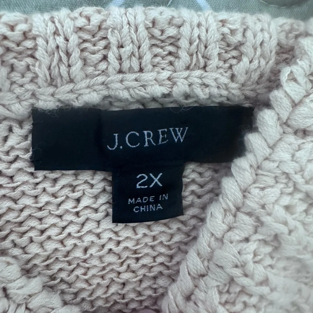 J. Crew Pale Pink Chunky Knit Sweater